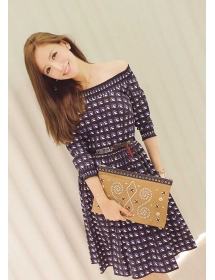 dress wanita korea D1412