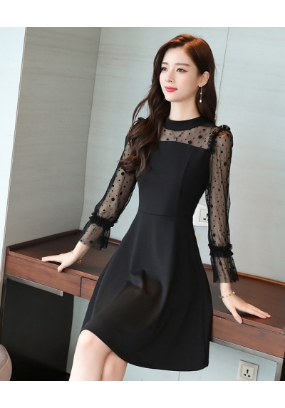 dress wanita korea D6611