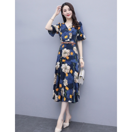 dress wanita korea D6671