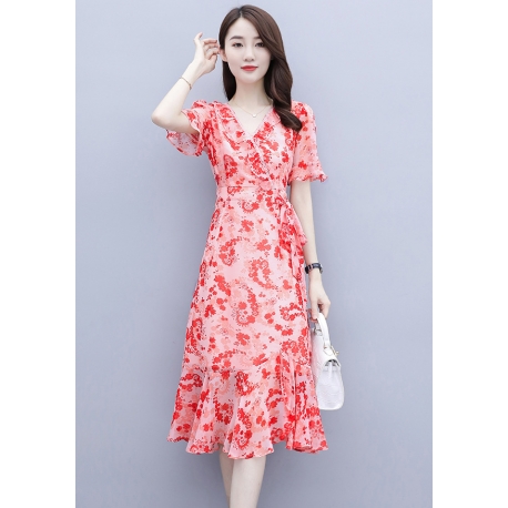 dress wanita korea D6672