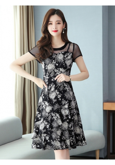 dress wanita korea D6694