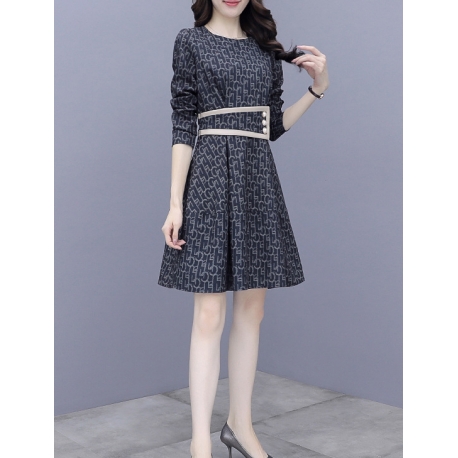 dress wanita korea D6696