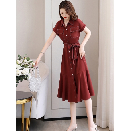 dress wanita korea D6722