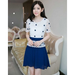 dress wanita model korea D1472