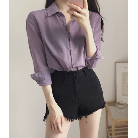 kemeja  wanita korea T6745