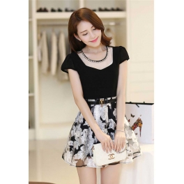 dress wanita model korea D2718