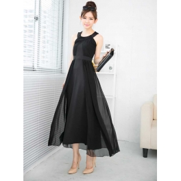 long dress wanita tanpa lengan D1531