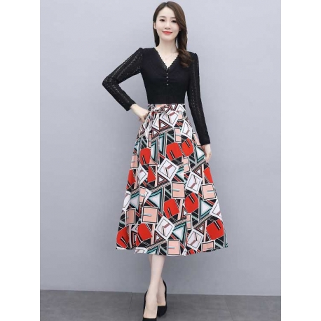 dress wanita korea D6861