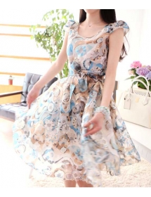 dress wanita model korea D1564