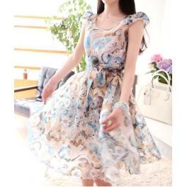 dress wanita model korea D1564