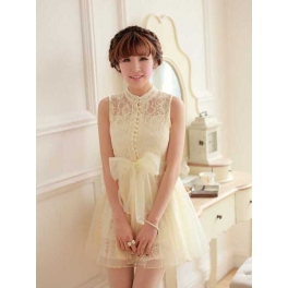 dress pesta korea model brukat D1566