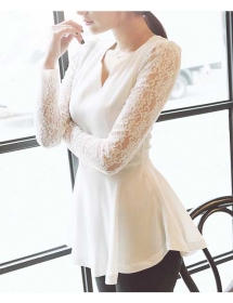 blouse chiffon v-neck T1705