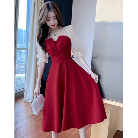 dress wanita korea D6934