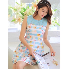 dress wanita korea D1605