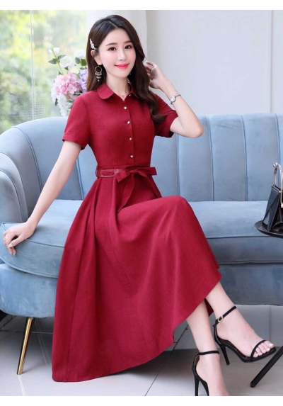 midi dress korea D6395