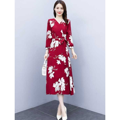 dress wanita korea D7025