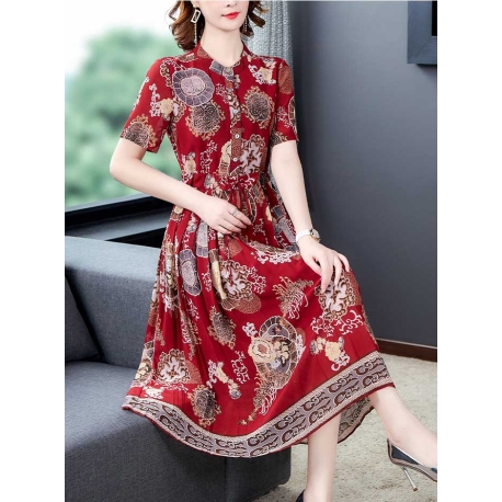 dress wanita korea D7039