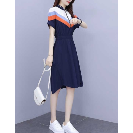 dress wanita korea D7047