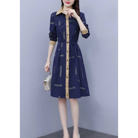 dress wanita korea D7054