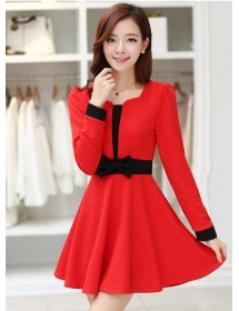 dress wanita lengan panjang D1628