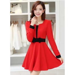 dress wanita lengan panjang D1628