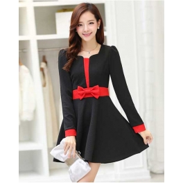 dress wanita lengan panjang D1629