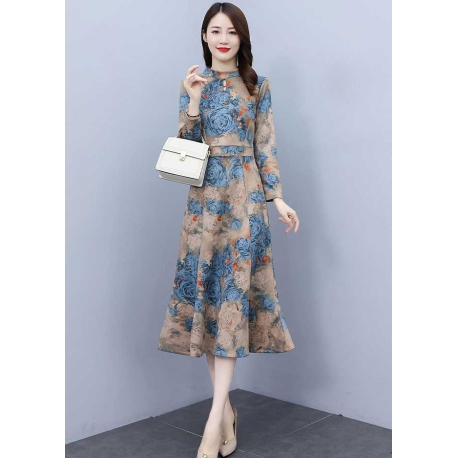 midi dress korea D7057