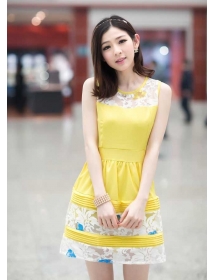 dress wanita korea D1635