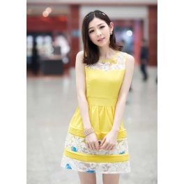 dress wanita korea D1635