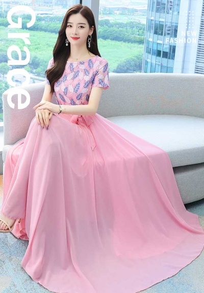 long dress korea D7068