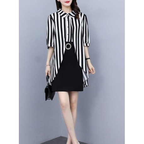 dress wanita korea D7075