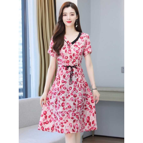 dress wanita korea D7075