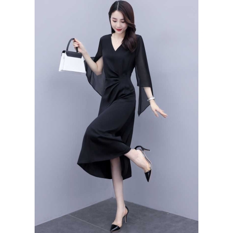 midi dress korea D7084