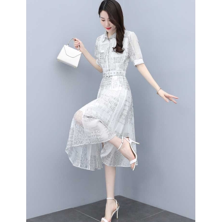 midi dress korea D7086