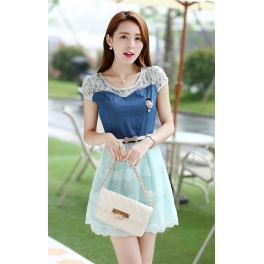 dress wanita korea D1644