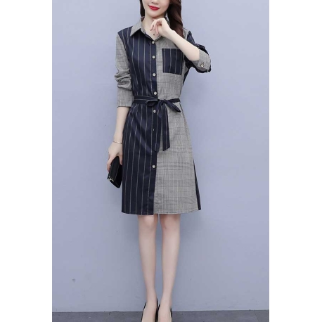 dress wanita korea D7087