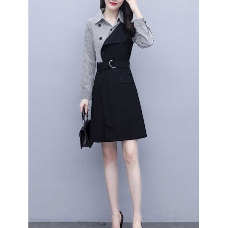 dress wanita korea D7087