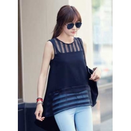 blouse chiffon tanpa lengan T1771