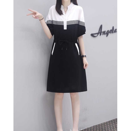 dress wanita korea D7093