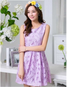 dress wanita brukat D1648