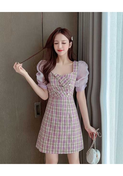 dress wanita korea D7098