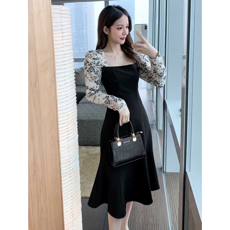 dress wanita korea D7082