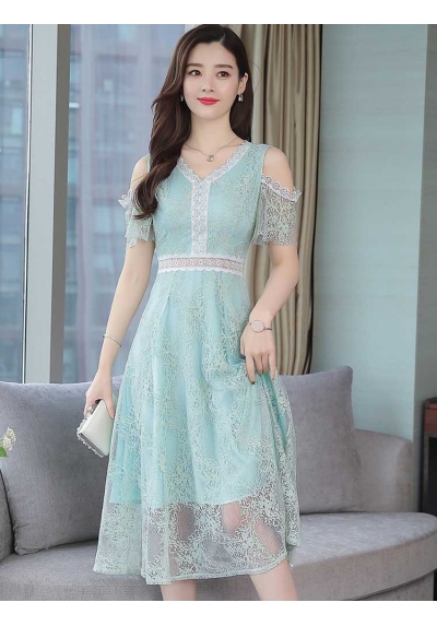 dress wanita korea D7103