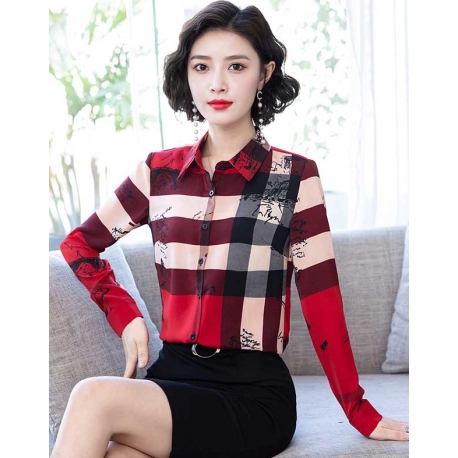 kemeja wanita korea T7158