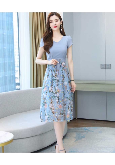 dress wanita korea D7113