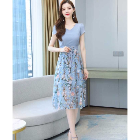 dress wanita korea D7113