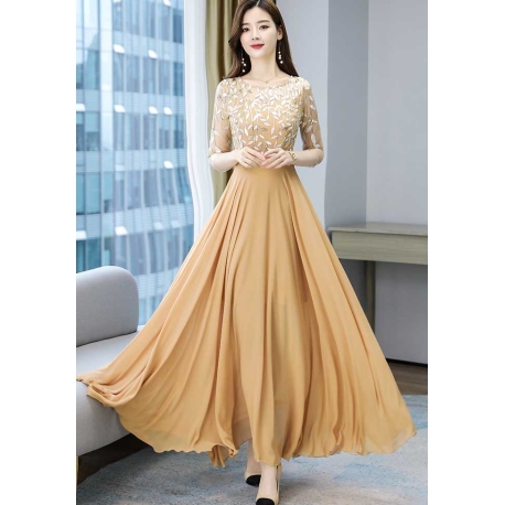 long dress korea D7070