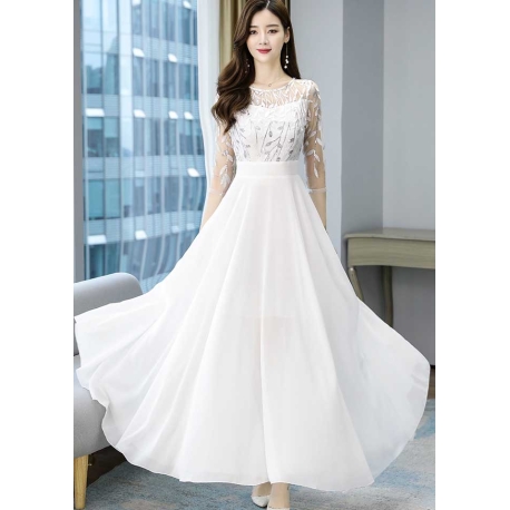 long dress korea D7117