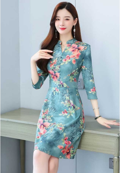 dress wanita korea D7114