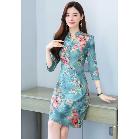 dress wanita korea D7114